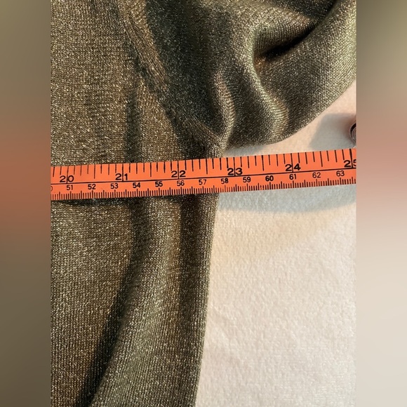 J. Crew Merino Wool Metallic Olive Sweater - Picture 7 of 9